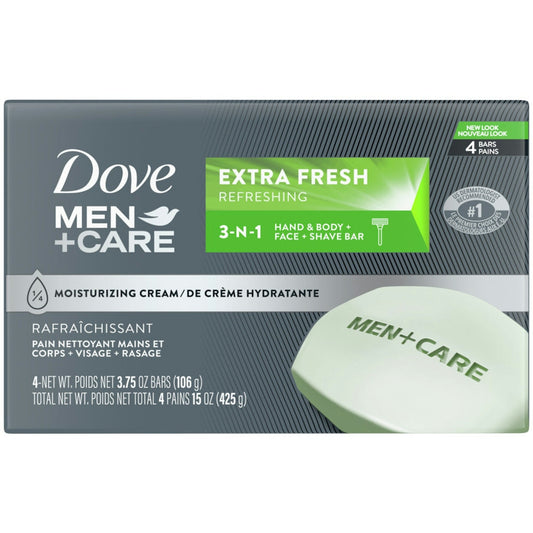 Dove Men+Care Extra Fresh Body And Face Bar Soap Bath & Body Pasteur Pharmacy