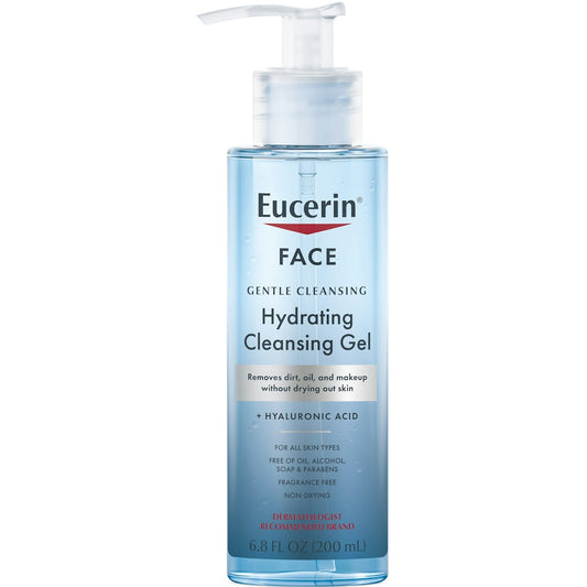 Eucerin Hydrating Cleansing Gel, 6.8 Fl Oz, Daily Face Wash Cleansing Gel Pasteur Pharmacy