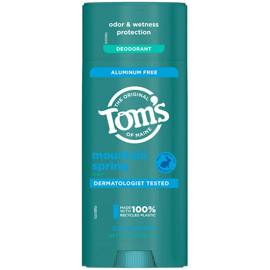 Tom's of Maine Deodorant, Mountain Spring Scent, Aluminum Free Deodorant Pasteur Pharmacy