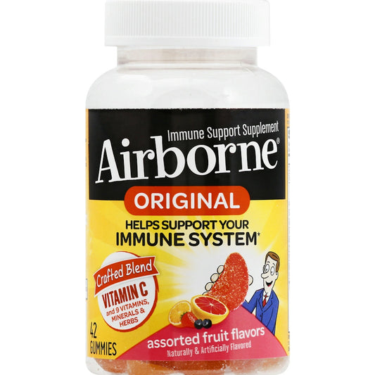 Airborne Gummies Original Immune Support Supplement Assorted Fruit Flavors Vitamins & Supplements Pasteur Pharmacy