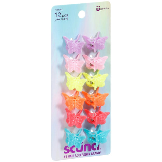 Scunci Butterfly Bright Colors Mini Jaw Clips - 12ct Hair Care Pasteur Pharmacy