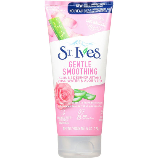 St. Ives Gentle Smoothing Face Scrub Rose Water & Aloe Vera, 6 Oz Scrubs Pasteur Pharmacy