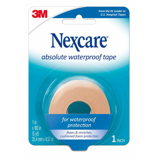 Nexcare Hospital Tape, Cushions, Absolute Waterproof, 1 Inch First Aid Pasteur Pharmacy