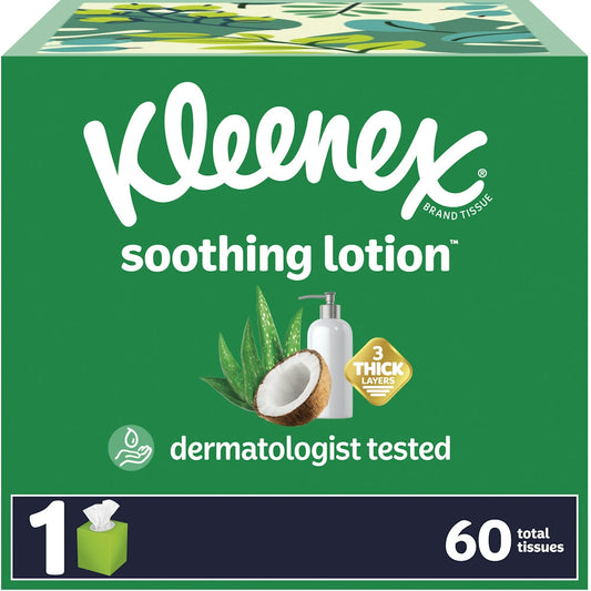 Kleenex Soothing Lotion Facial Tissues With Coconut Oil, Aloe & Vitamin E Cube Boxes 3 Ply Facial Tissues Pasteur Pharmacy