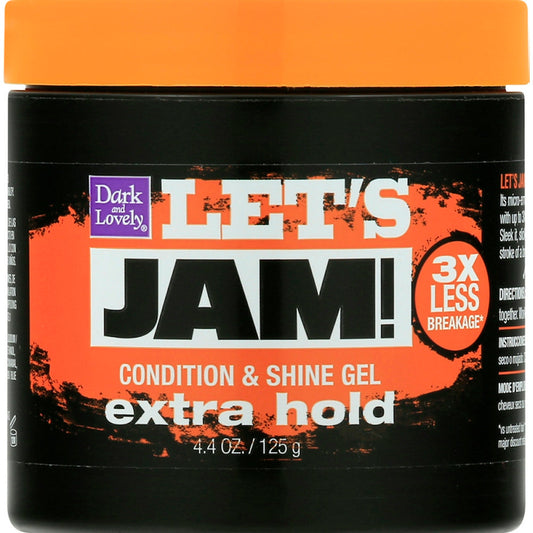 Let's Jam Shining Gel Extra Hold 4.25oz – Extra Firm Control Hair Styling Gel for All Hair Textures Hair Care Pasteur Pharmacy