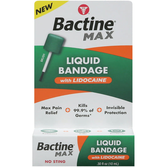 Bactine Max Liquid Bandage With Lidocaine, .30 Fl Oz Medical Tape & Bandages Pasteur Pharmacy
