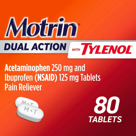 Motrin Ibuprofen + Acetaminophen, Dual Action, Tablets Health & Beauty Pasteur Pharmacy