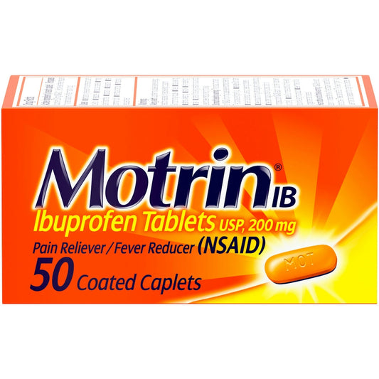 Motrin IB Pain Reliever/Fever Reducer, 200 Mg, Coated Caplets Health & Beauty Pasteur Pharmacy