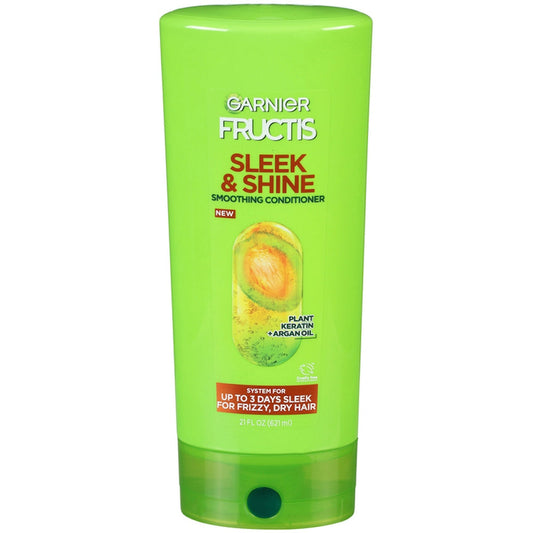 Fructis Garnier Sleek & Shine Conditioner For Frizzy, Dry, Unmanageable Hair - 21 Fl Oz Conditioners Pasteur Pharmacy
