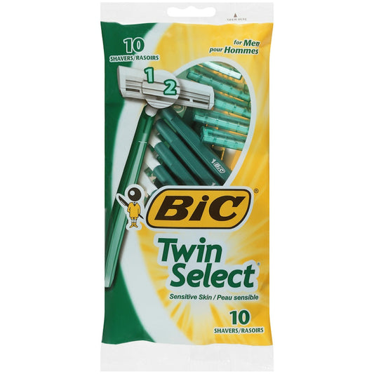 BIC Twin Select Sensitive Skin Men's Disposable Razors - 10 Count Shaving & Grooming Pasteur Pharmacy