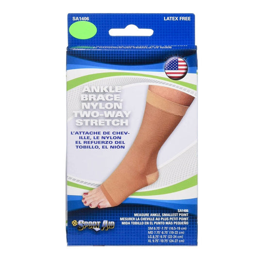 Sport Aid Ankle Brace Nylon Slip On Med Wall Jacks & Braces Pasteur Pharmacy