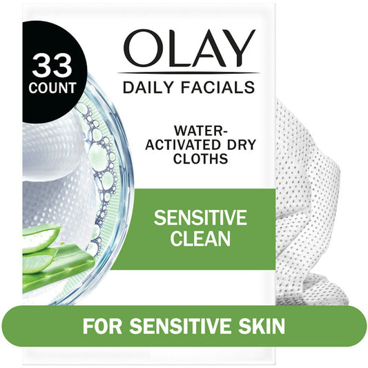 Olay Daily Facials Sensitive Clean Water Activated Dry Cloths Facial Cleanser Pasteur Pharmacy