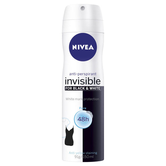 Nivea Deodorant 150ml Female Invisible For Black & White Fresh Deodorant Pasteur Pharmacy