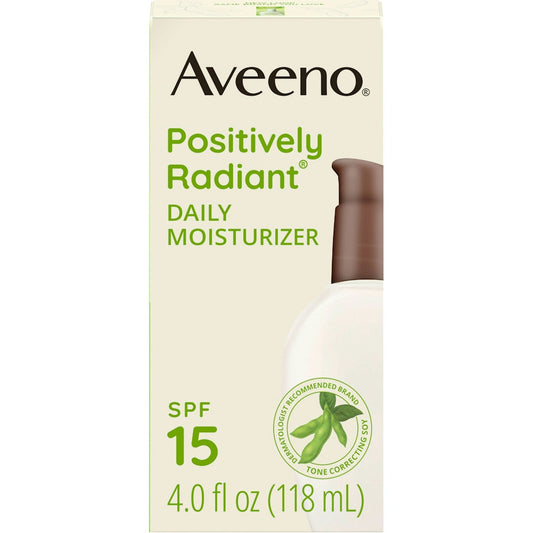 Aveeno® Positively Radiant® Daily Facial Moisturizer – SPF 15 (4 fl oz) Lotion & Moisturizer Pasteur Pharmacy
