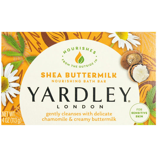 Yardley London Shea Buttermilk Sensitive Skin Bath Bar Soap Bath & Body Pasteur Pharmacy
