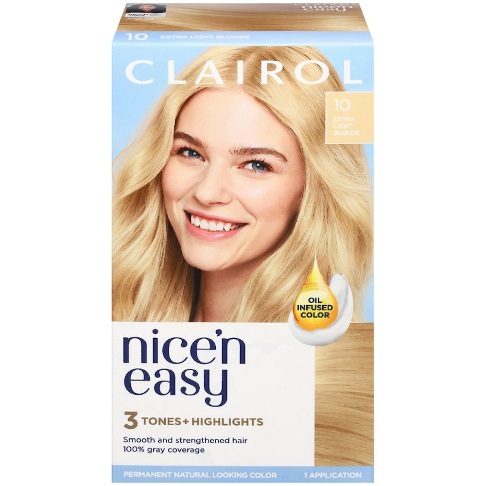 Clairol Nice N Easy Hair Color, #10 Extra Light Blonde Hair Color Pasteur Pharmacy