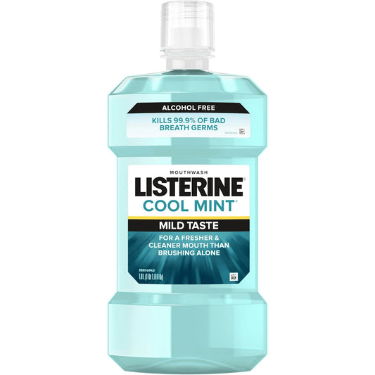 Listerine® Zero Alcohol Mouthwash – Cool Mint (33.8 fl oz / 1 L) Mouthwash Pasteur Pharmacy