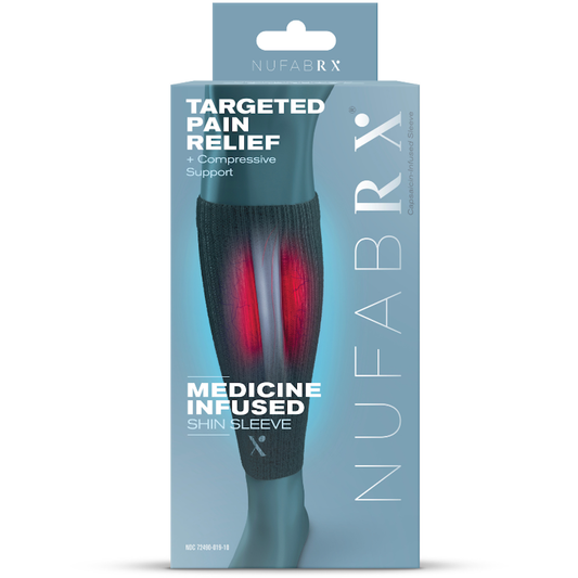Nufabrx Capsaicin Infused Compression Calf Sleeve Exercise & Fitness Pasteur Pharmacy