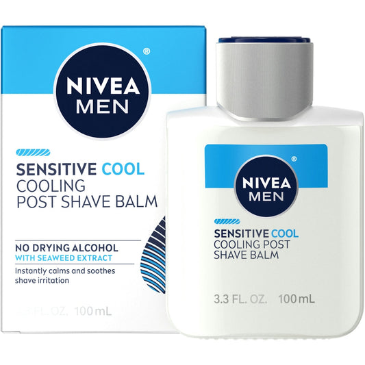 Nivea Men Sensitive Cool Cooling Post Shave Balm, 3.3 Fl Oz Aftershave Pasteur Pharmacy
