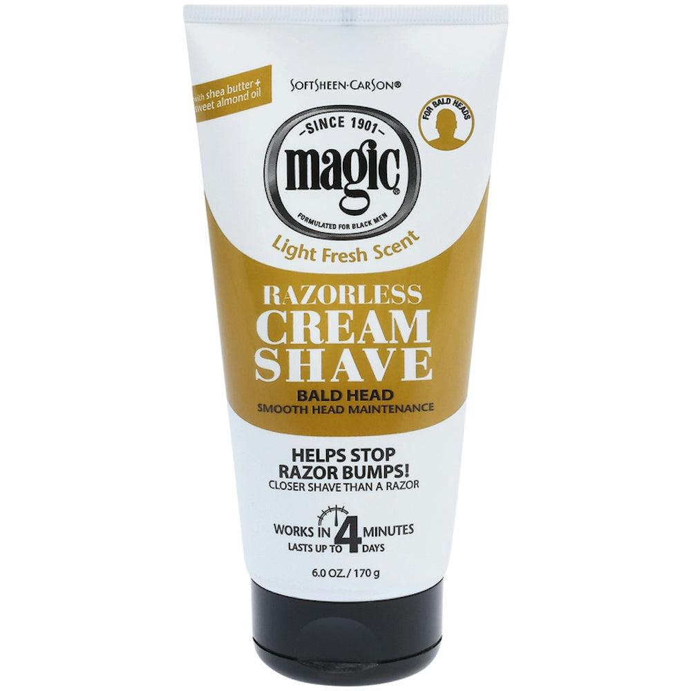 Magic Razorless Cream Shave, Hair Removal Cream for Men, Regular Strength – 6 oz Shaving & Grooming Pasteur Pharmacy