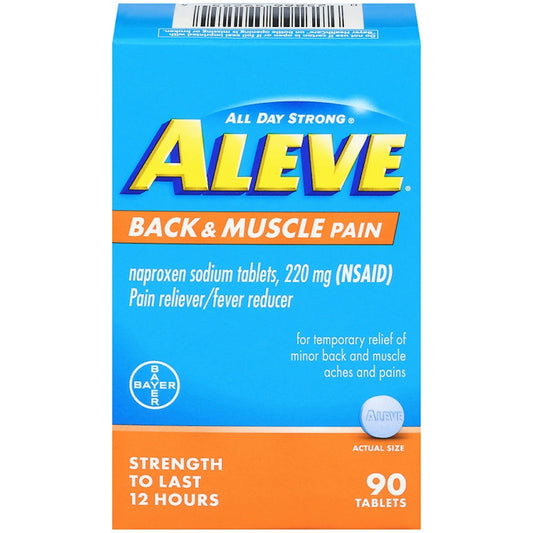 Aleve Back & Muscle Pain, 220 Mg, Tablets Medicine & Drugs Pasteur Pharmacy