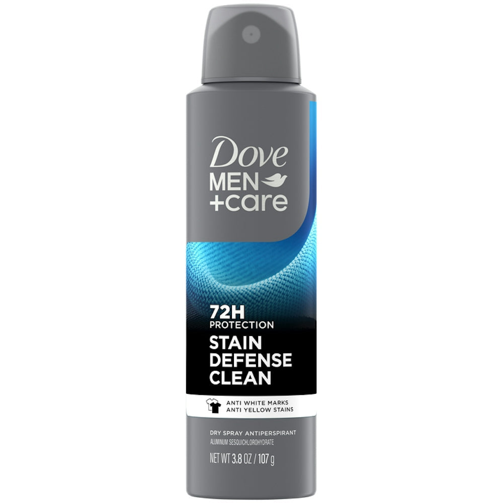 Dove Men Care Stain Defense Clean 72H Dry Spray Antiperspirant Deodorant, 3.8 Oz Deodorant Pasteur Pharmacy