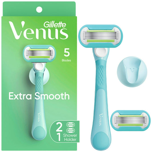 Gillette Venus Extra Smooth Pink Women's Razor Handle + 2 Blade Refills Shaving & Grooming Pasteur Pharmacy