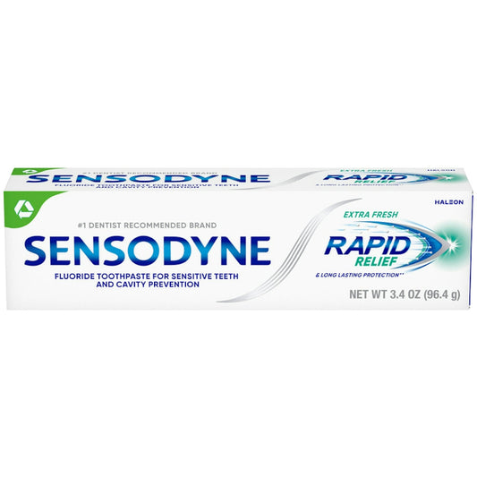 Sensodyne Rapid Relief Fluoride Extra Fresh Toothpaste - 3.4 Ounce Toothpaste Pasteur Pharmacy