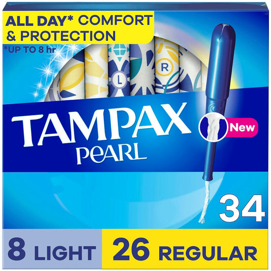 Tampax Pearl With LeakGuard Braid Duo Pack Unscented Tampons - Light/Regular Absorbency - 34ct Tampons Pasteur Pharmacy