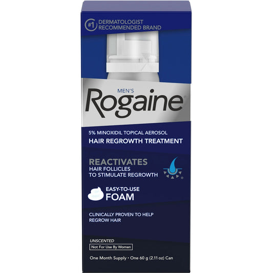 Rogaine Men's Foam Men's Unscented Hair Regrowth Treatment 2.11 Oz Hair Care Pasteur Pharmacy