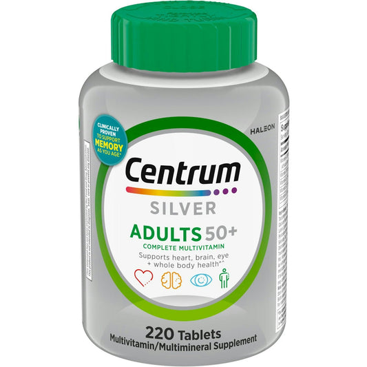 Centrum Silver Adults 50 + Multivitamin Tablets 220 Ct Vitamins & Supplements Pasteur Pharmacy