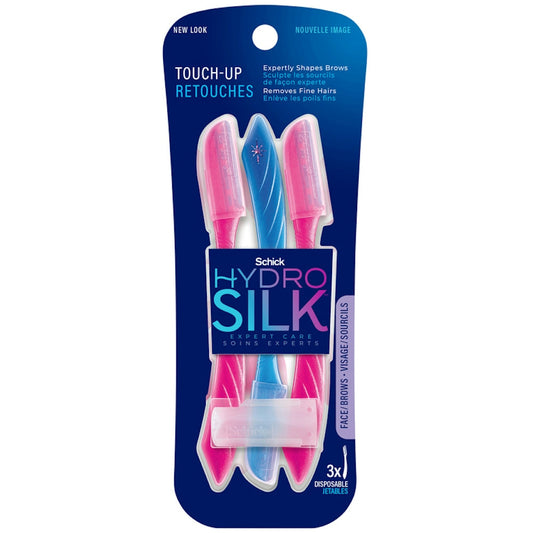 Schick Hydro Silk Touch-Up Dermaplaning Tool With Precision Cover, Face & Eyebrow Razor, 3ct Health & Beauty Pasteur Pharmacy