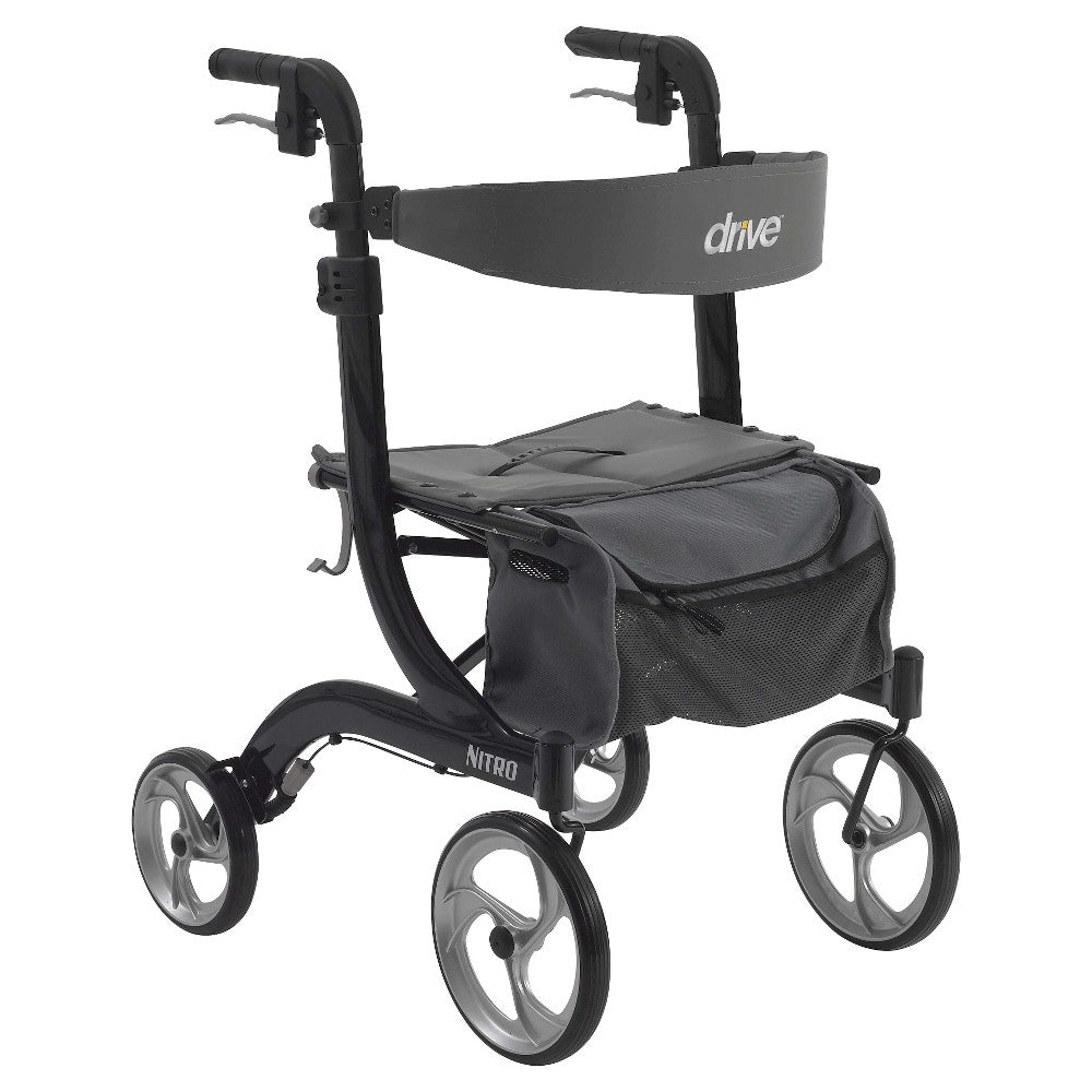 Drive Medical Nitro Euro Style Walker Rollator, Black Walkers Pasteur Pharmacy