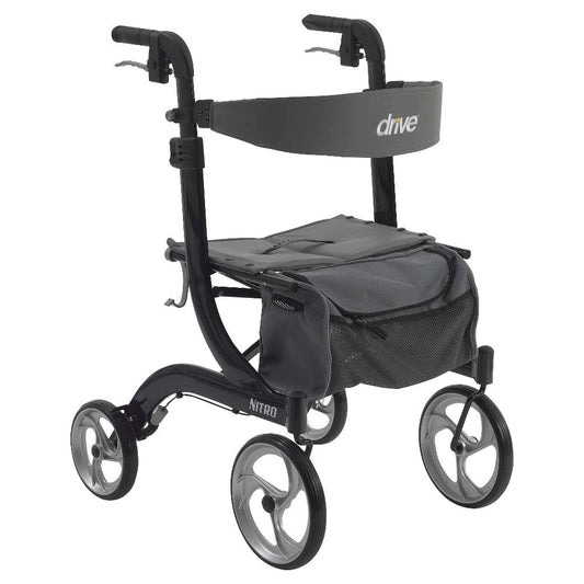 Drive Medical Nitro Euro Style Walker Rollator, Black Walkers Pasteur Pharmacy
