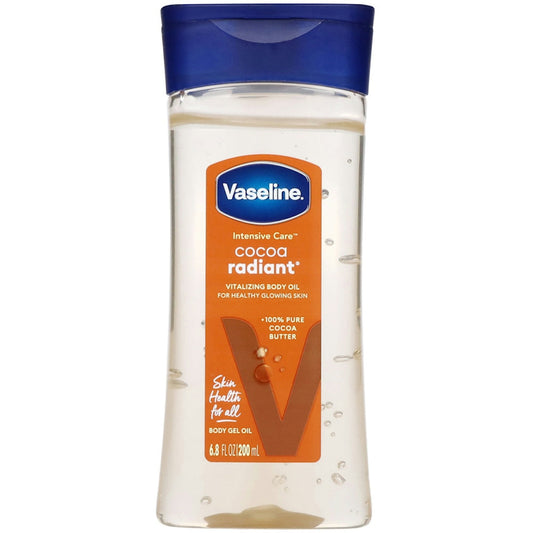 Vaseline Intensive Care Cocoa Radiant Body Gel Oil Scented - 6.8 Fl Oz Skin Care Pasteur Pharmacy