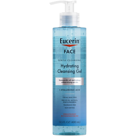 Eucerin Cleansing Gel, Hydrating, Face 13.5 Fl Oz Skin Care Pasteur Pharmacy