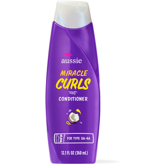 Aussie Paraben-Free Miracle Curls Conditioner With Coconut & Jojoba Oil For Curly Hair - 12.1 Fl Oz Conditioners Pasteur Pharmacy