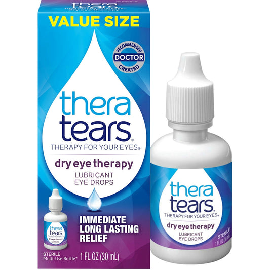 TheraTears Value Size Sterile Lubricant Eye Drops 1 Fl Oz Eye Drops & Lubricants Pasteur Pharmacy