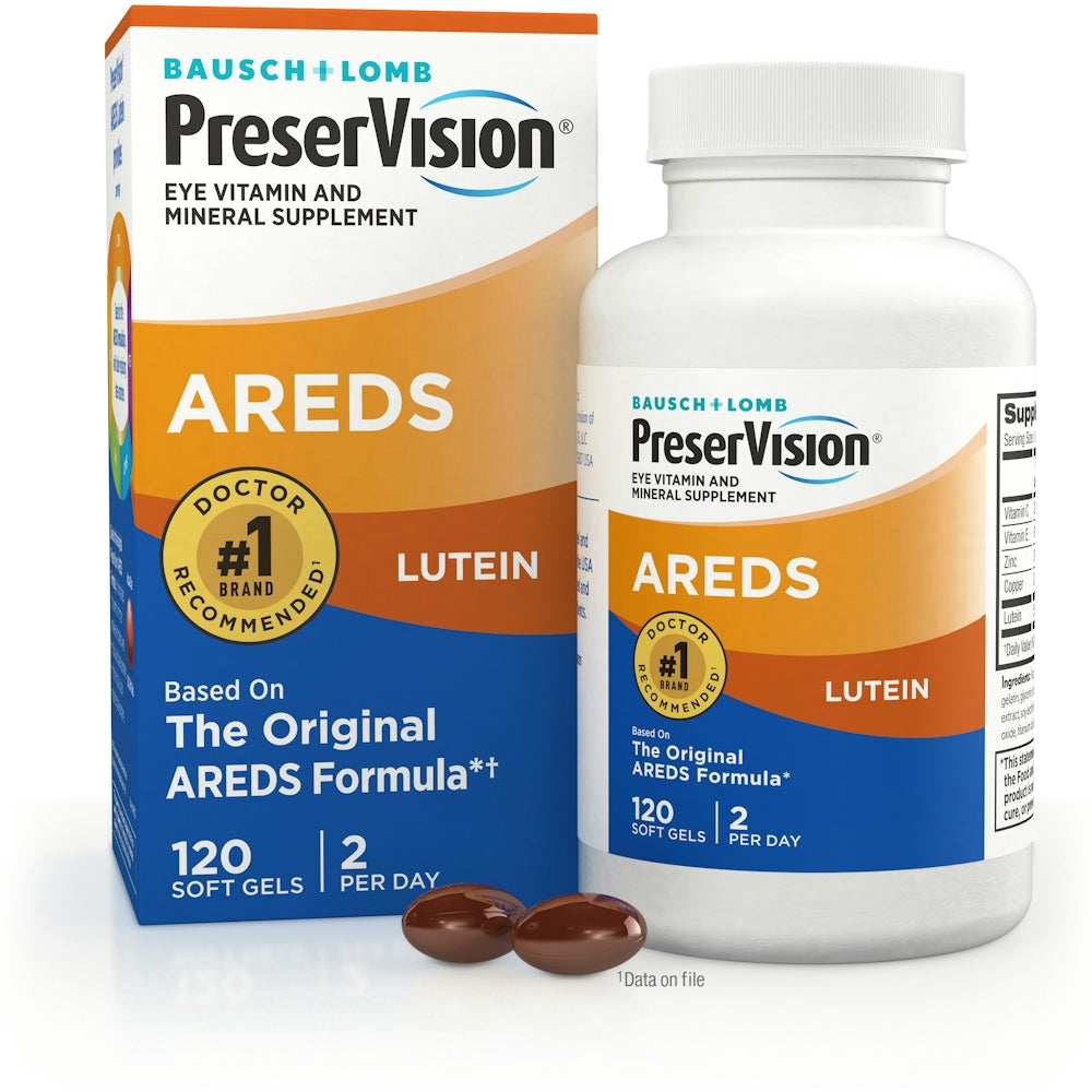 PreserVision Eye Vitamin & Mineral Supplement, AREDS Formula, Lutein, Soft Gels Vitamins & Supplements Pasteur Pharmacy