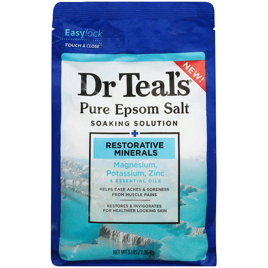 Dr Teal's Restorative Minerals Pure Epsom Salt Soaking Solution Bath & Body Pasteur Pharmacy