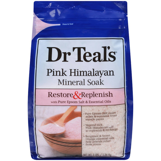 Dr Teal's Pink Himalayan Restore & Replenish Mineral Soak 3 Lb Bath & Body Pasteur Pharmacy