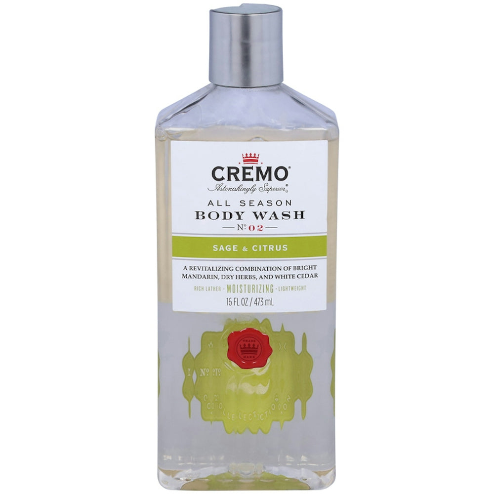 Cremo Body Wash, Sage & Citrus, All Season, No.2 16 Fl Oz Body Wash Pasteur Pharmacy