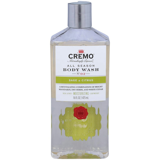 Cremo Body Wash, Sage & Citrus, All Season, No.2 16 Fl Oz Body Wash Pasteur Pharmacy