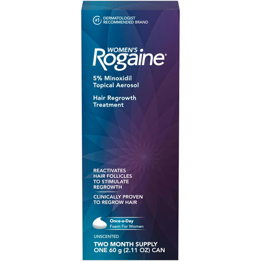 Rogaine Women’s Hair Loss And Thinning Treatment, Once-A-Day Minoxidil Foam, Two Month Supply Health & Beauty Pasteur Pharmacy