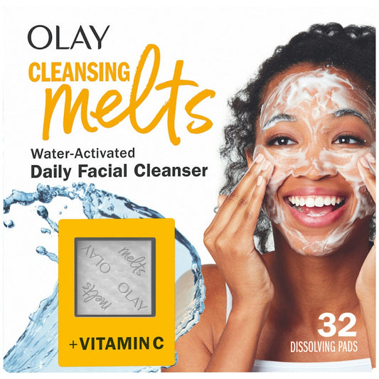 Olay Face Cleansing Melts with Vitamin C - 32 ct. Water-Activated Pads Facial Cleansers Pasteur Pharmacy