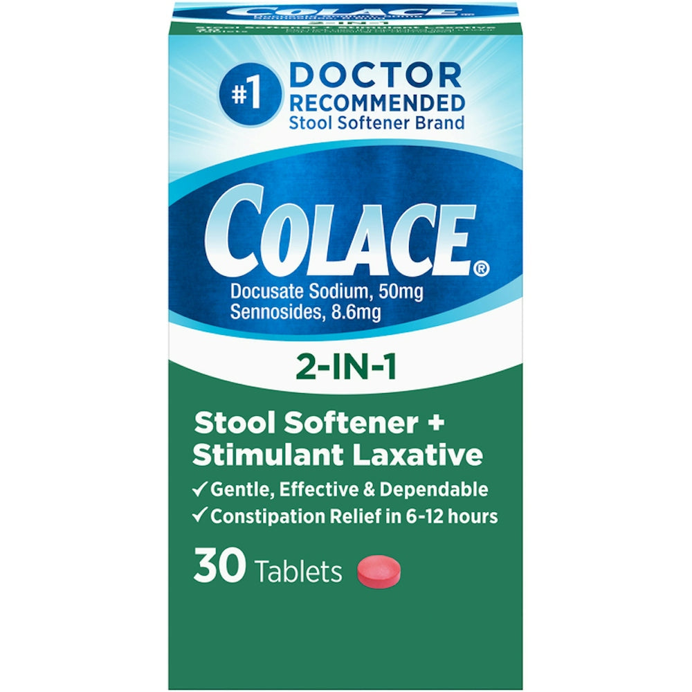 Colace® 2-in-1 Stool Softener + Stimulant Laxative Tablets Health & Beauty Pasteur Pharmacy