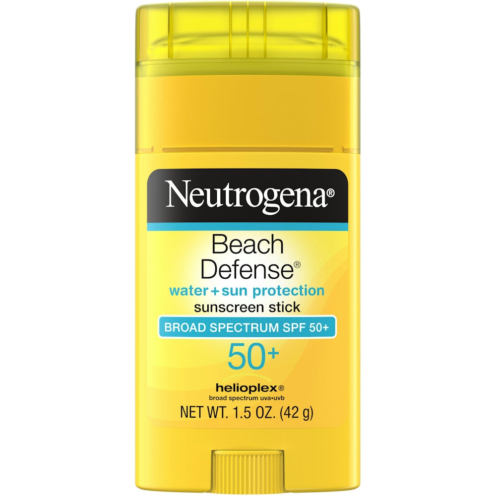Neutrogena Beach Defense Sunscreen Stick, Water + Sun Protection, Broad Spectrum SPF 50+, 1.5 Ounce Sunscreen Pasteur Pharmacy