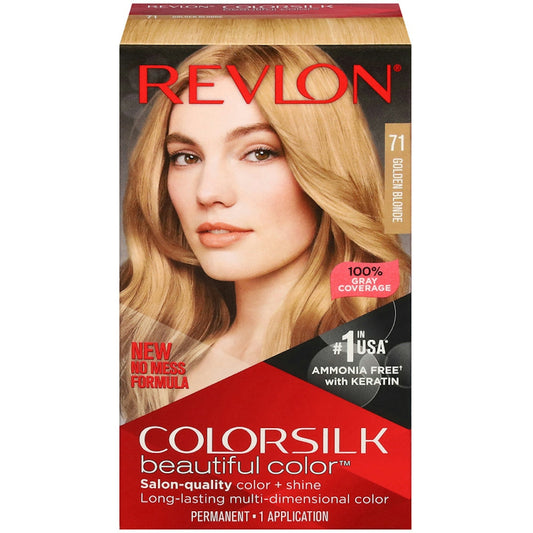 Revlon® Colorsilk Beautiful Color™ – Permanent Hair Color (Golden Blonde 71) Hair Color Pasteur Pharmacy