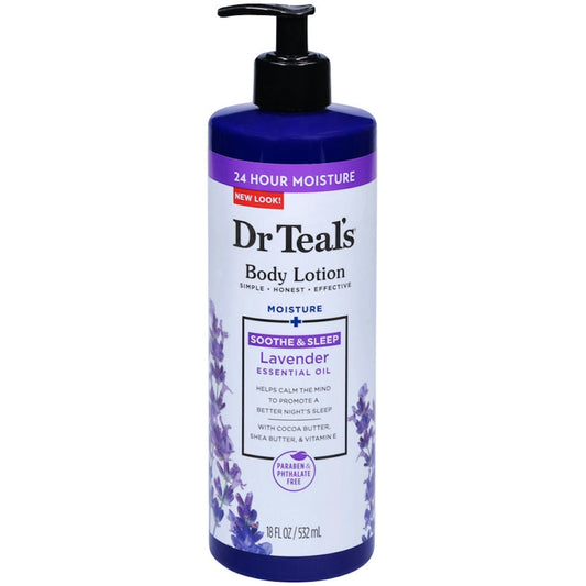 Dr Teal's Moisture + Soothing Lavender Body Lotion 18 Fl Oz Lotion & Moisturizer Pasteur Pharmacy