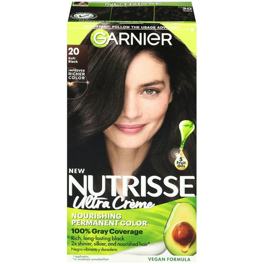 Nutrisse Garnier Nourishing Permanent Hair Color 20 Soft Black Hair Color Pasteur Pharmacy